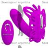 Vibrador de punto G con succionador de clitoris, control remoto y carga USB